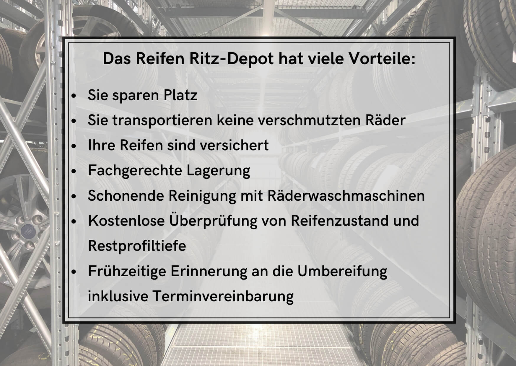 Reifenhotel Vorteile